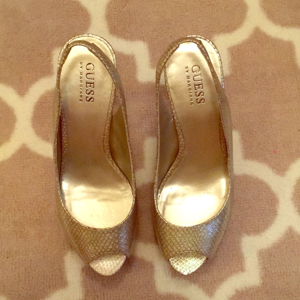 Gold Guess Heels